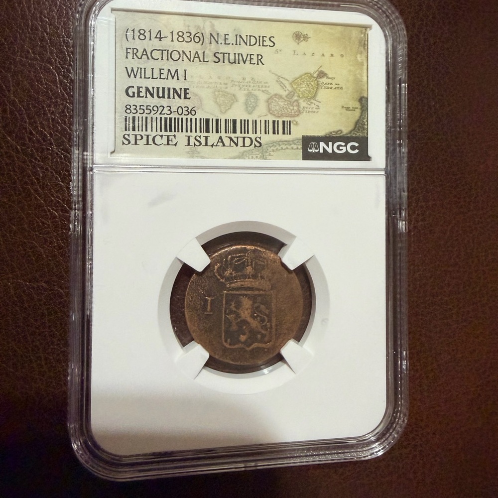 N.E. Indies Fractional Stuiver Coin